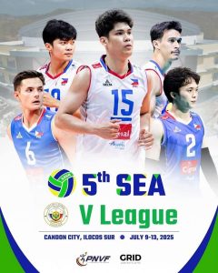 VOLLEYBALL | The Alas Pilipinas Men’s Volleyball team returns to its home court as it competes in the Southeast Asian Men’s V.League from July 9 to 13 in Candon City, Ilocos Sur.